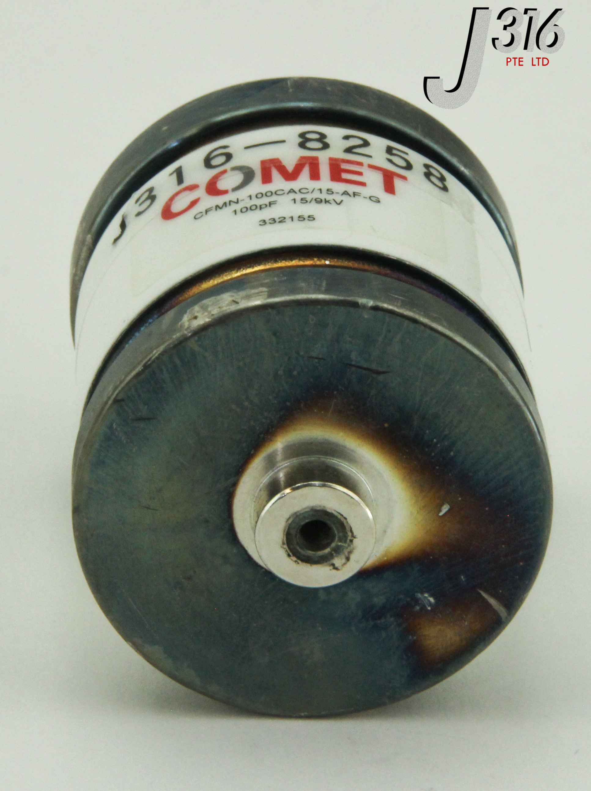 8258 COMET FIXED VACUUM CAPACITOR, 100PF, 15/9KV CFMN-100CAC/15-AF